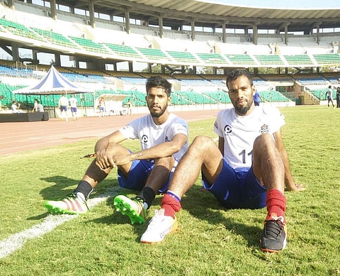 Chennai City FC's Michael Soosairaj and Michael Regin