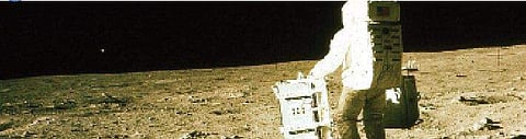 A photograph showing the moon’s surface Courtesy: Dr Ken Johnston