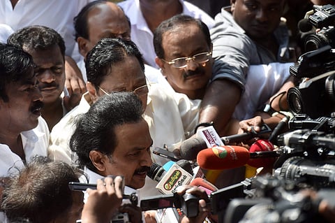 Opposition party leader in Tamil Nadu Assembly M K Stalin (File | PTI)