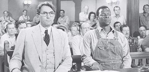 Screenshot of the movie To Kill a Mockingbird that was released in 1962