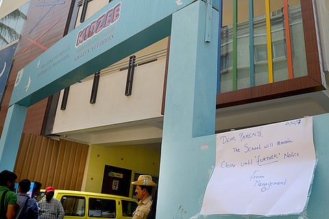 The pre-school at Bellandur was shut on Tuesday following the sexual assault  | (Pushkar V | EPS)