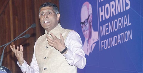 Chief economic adviser to the Government of India Aravind Subramanian delivering the K P Hormis commemorative lecture in Kochi on Monday   | melton antony