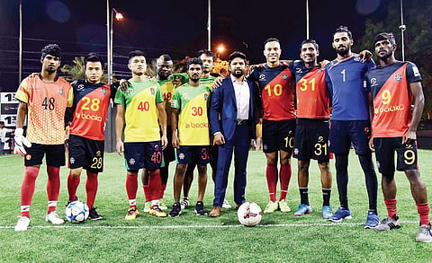 Members of the Chennai City FC team during the inauguration of Turf 137|Romani Agarwal