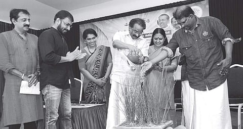 Minister A K Balan inaugurating Organic  Theatre