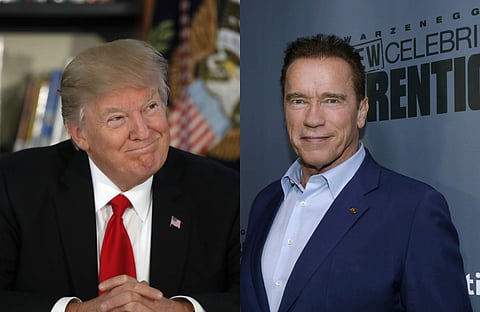 Donald Trump and  Arnold Schwarzenegger (Photo | AP)