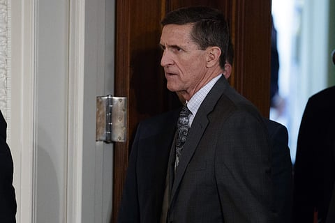 Mike Flynn arrives for a news conference in the East Room of the White House in Washington. (Photo | AP)