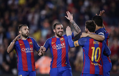 The Barcelona coach Luis Enrique called for supporters to have faith in these players who have won everything.  | AP