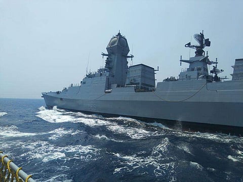 Named after the city, INS Chennai is commanded by captain C R Praveen Nair and has 45 officers. (D Sampathkumar | EPS)