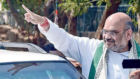 Bharatiya Janata Party president Amit Shah during his visit to Bhubaneswar for the national executive meet | Express