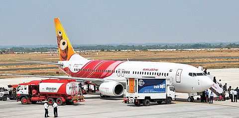 An Air India Express flight at the Tiruchy International Airport | Express File Photo