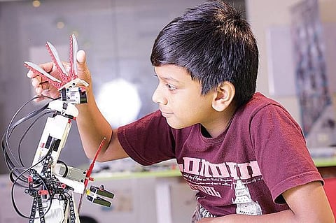 DCS  Robotics has organised summer classes at Panampilly Nagar for children