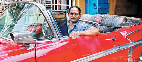 Raji Nayakar in his ‘Star model’ Chevrolet