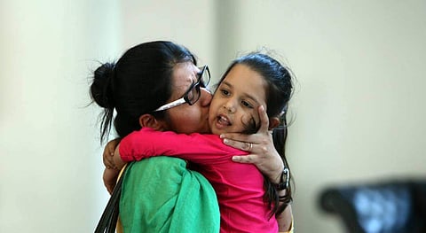 Uzma Ahmed is reunited with her daughter on Thursday, May 25 after her ordeal in Pakistan. Uzma had petitioned the Islamabad High Court on May 12 requesting that she be allowed to return home to India urgently as her daughter from her first marriage in India suffered from thalassaemia -- a blood disorder characterised by abnormal haemoglobin production.
