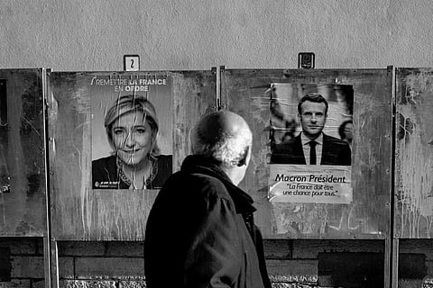 French presidential candidates Emmanuel Macron and Marine Le Pen. |  AFP