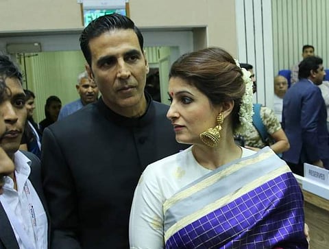 Akshay Kumar and wife Twinkle Khanna at the 64th National Film Awards. (EPS|Shekhar Yadav)