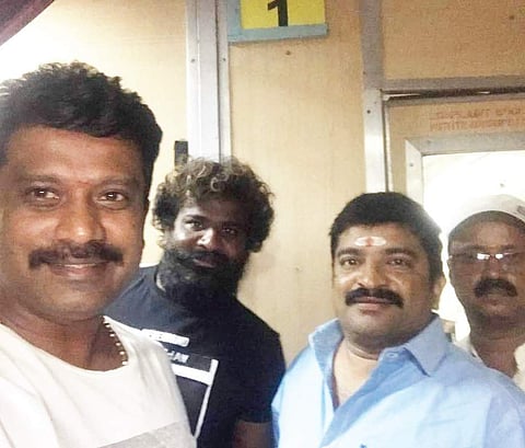 Prem taking a selfie  in a train