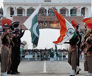Wagah border.  PTI Photo
