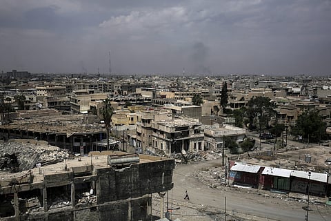 Destroyed buildings from fighting between Iraqi forces and the Islamic State group are seen in western Mosul. (File photo | AP)