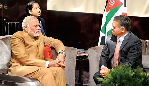 PM Narendra Modi  with King Abdullah II  of Jordan