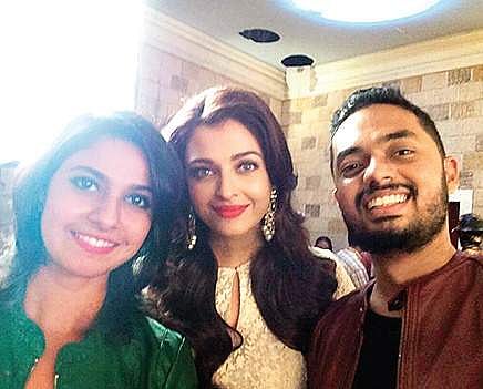 Ria D’Souza and Ashish Palanna with Aishwarya Rai