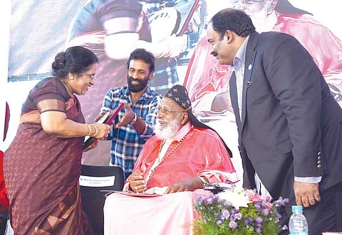 Dr Elizabeth Verghese (Chairperson, Hindustan Group), Rev Dr Philipose Mar Chrysostom, Dr Anand Jacob  Verghese (CEO, Hindustan Group) during the inauguration of Hindustan International School at Padur on Monday | Sunish P Surendran