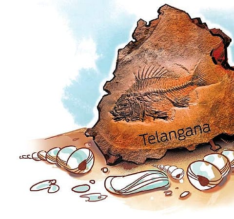 Once upon a time telangana was under sea