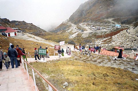 Stairs leading to Nathu Post from the Indian side | Wikimedia Commons