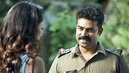 Vijay Babu at a movie location