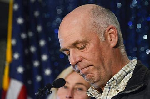 Greg Gianforte celebrates his win over Rob Quist for Montana's open congressional seat in Bozeman, Montana. (Photo | AP)