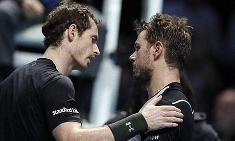 Tennis world number one Andy Murray (L) and world number three Stan Wawrinka | AP