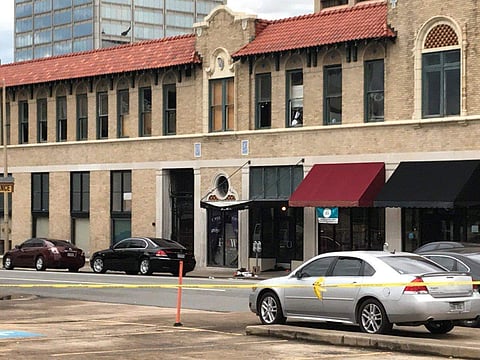 The entrance of an Arkansas nightclub where police are investigating a shooting is cordoned off with police tape Saturday, July 1, 2017.  | AP
