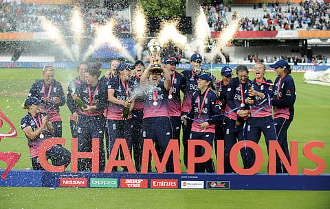 The Indian women's cricket team let slip a historic title triumph with nerves getting the better of it in a tense summit clash against England on Sunday at Lord's stadium. (AP)