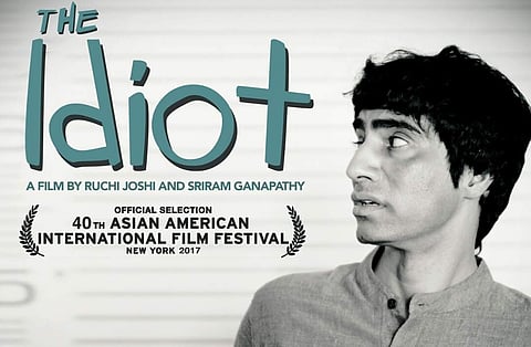 Poster of Ruchi Joshi and Sriram Ganapathy directed 'The Idiot'.