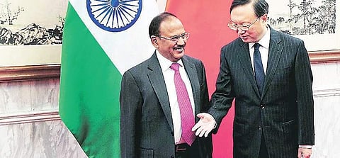 National Security Advisor Ajit Doval  with his Chinese counterpart Yang Jiechi