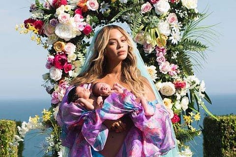 Beyonce and her twins Sir and Rumi. | Instagram