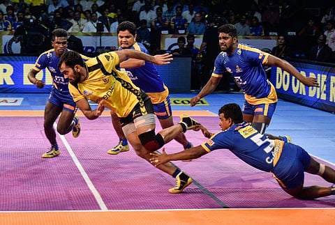 elugu Titans beat debutants Tamil Thalaivas 32-27  (EPS | Vinay Madapu)