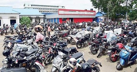 The vehicle parking area at Ernakulam South Railway Station  Albin Mathew