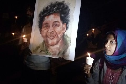 Candle Light march on Rohit Vemula's birthday at University of Hyderabad | EPS