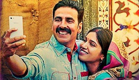 Akshay Kumar and bhumi Pednekar in a still from 'Toilet: Ek Prem Katha'.