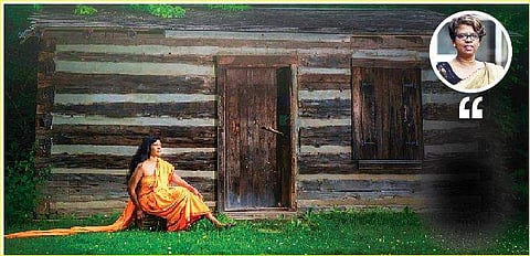 A still from the film; (below) during shooting