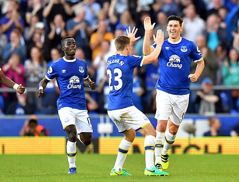 Gareth Barry (R) becomes the fourth new signing at West Brom since the end of last season. | AP