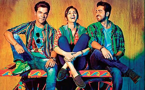 Rajkumar Rao, Kriti Sanon and  Ayushmann Khurrana in  Bareilly Ki Barfi