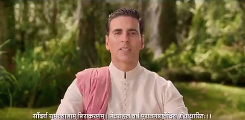 Actor Akshay Kumar in a video shared on his Twitter handle. (Photo | Twitter)