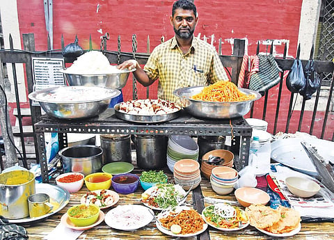 Food stalls  at Burma Bazaar