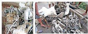 Wreckages of an engine recovered from Bay of Bengal | EXPRESS