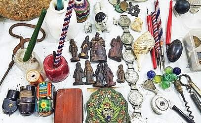 Some of  his antique collections