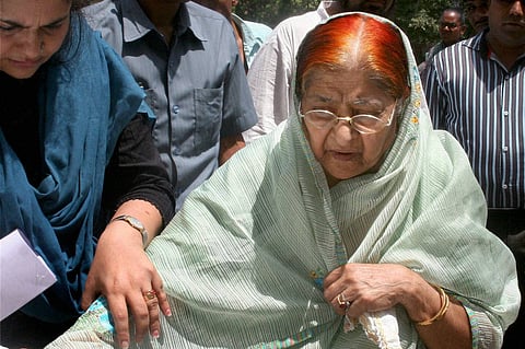 Zakia Jafri, wife of Ehsaan Jafri, Congress Member of Parliament at a court in Ahmedabad (File Photo | PTI)