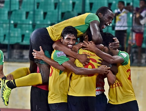 Chennai City FC players. | Ashwin Prasadh