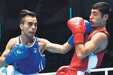 Gaurav Bidhuri lost his semifinal bout against American Duke Ragan. (File |PTI)