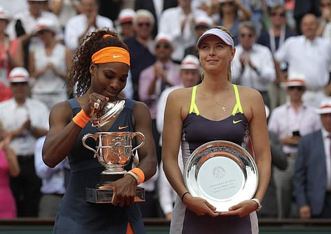 WTA stars  Serena Williams (R) and Maria Sharapova (File | AP)